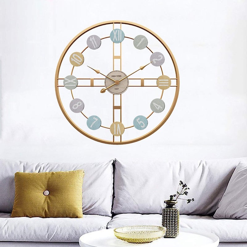 Arabs Morden Metal Wall Clock for Living Room Bedroom Office Kitchen Stylish Wall Clock for Home and Hall Designer Big Size Modern 60 CM - Image 2