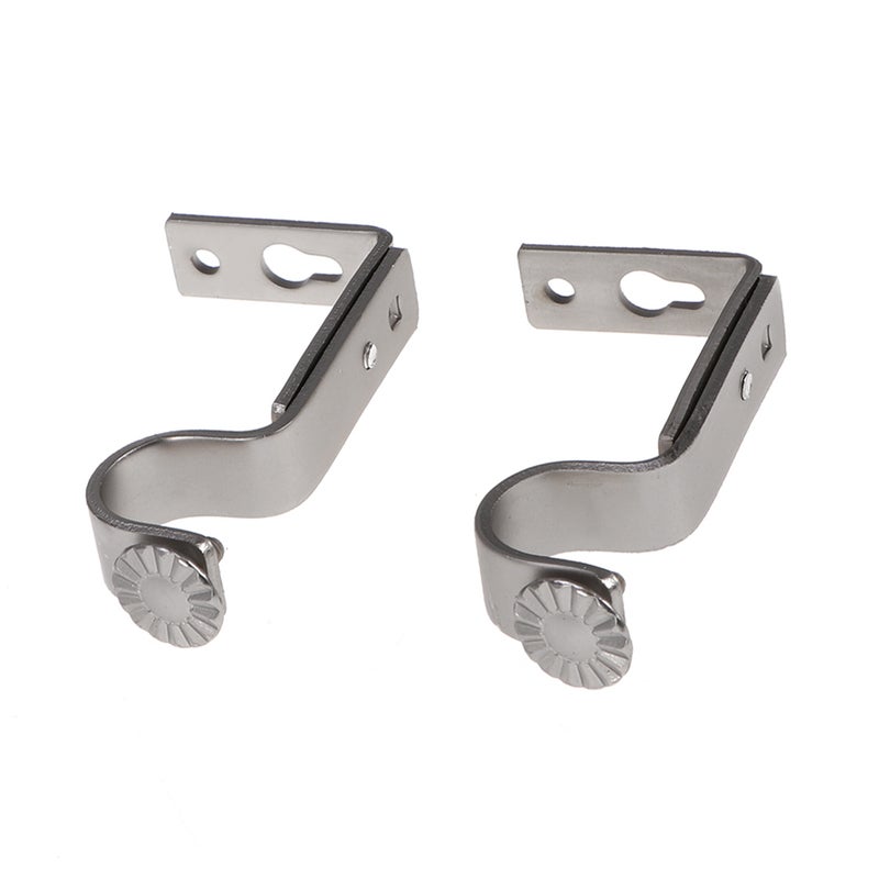 2pcs 18-22mm Adjustable Curtain Holder Curtain Drapery Rod Bracket (Matte Nickel-plated) - Image 5