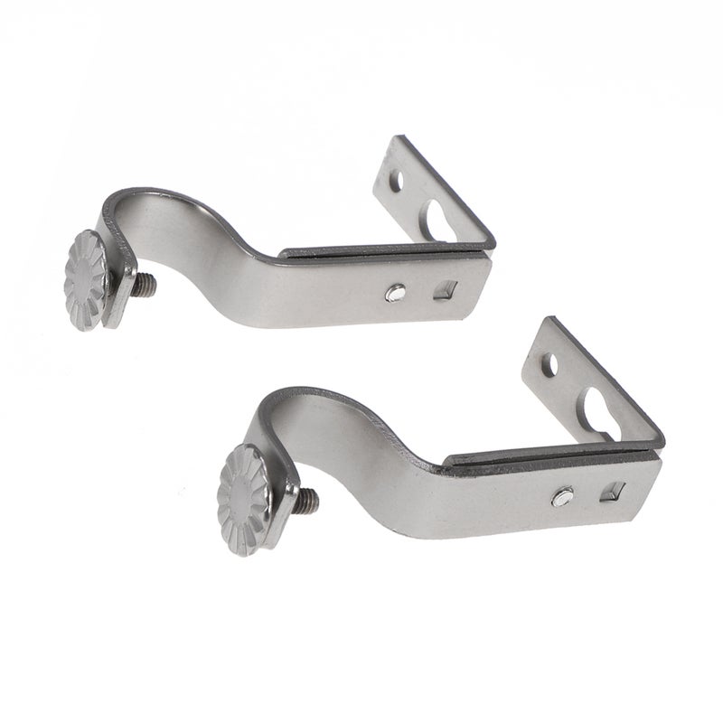 2pcs 18-22mm Adjustable Curtain Holder Curtain Drapery Rod Bracket (Matte Nickel-plated) - Image 3