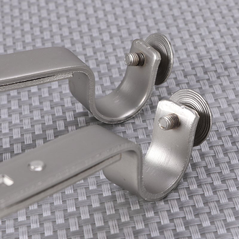 2pcs 18-22mm Adjustable Curtain Holder Curtain Drapery Rod Bracket (Matte Nickel-plated) - Image 2
