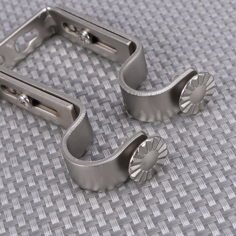 2pcs 18-22mm Adjustable Curtain Holder Curtain Drapery Rod Bracket (Matte Nickel-plated) - Image 4