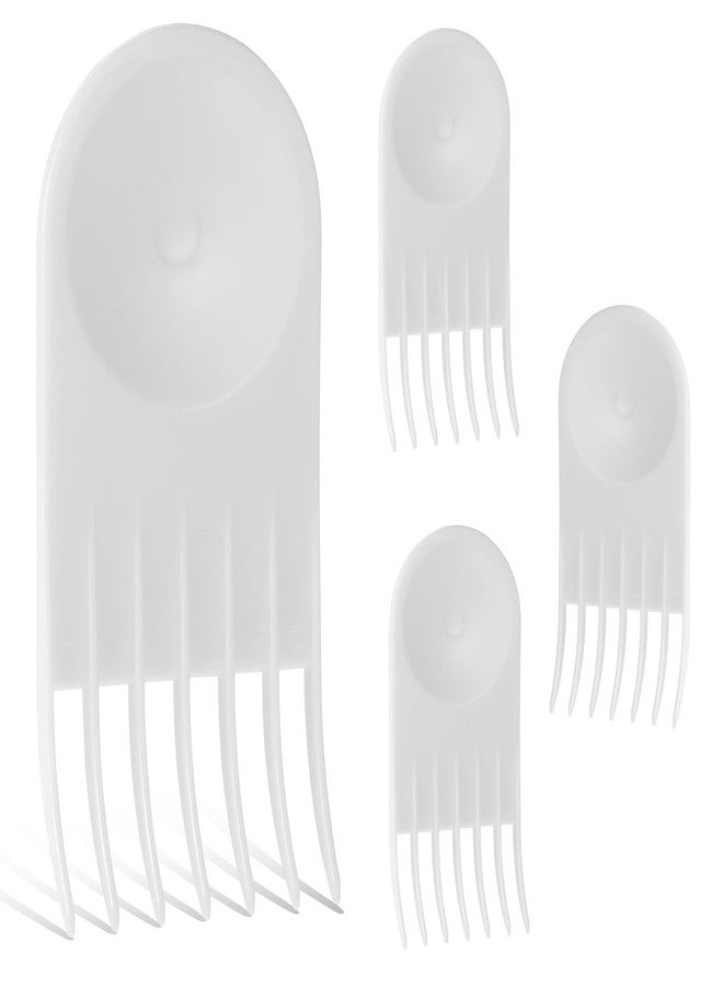 Macuezu 4 PCS Vegetable Chopper Cleaning Tools, Plastic Kitchen Cleaning Comb Tool, White Salad Chopper Cleaner Comb for Most Vegetable Choppers - Image 1