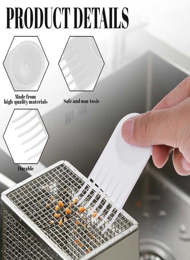 Macuezu 4 PCS Vegetable Chopper Cleaning Tools, Plastic Kitchen Cleaning Comb Tool, White Salad Chopper Cleaner Comb for Most Vegetable Choppers - Image 4