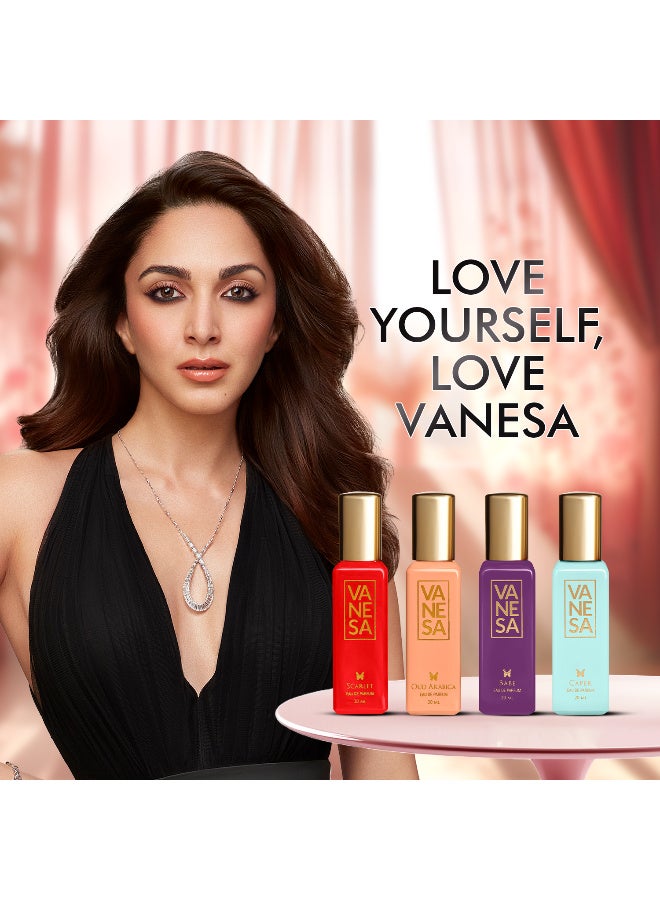 Vanesa مجموعة هدايا عطور فانيسا النسائية الفاخرة (4 × 20 مل) | عطر قوي يدوم طويلاً | ماء عطر - 80 مل - Image 5