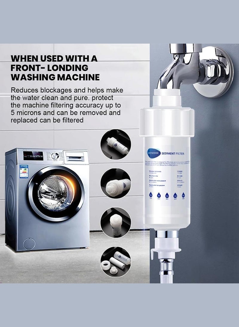 أوميلو نظام ترشيح مياه الصنبور طويل الأمد من Omelo، فلتر مياه للصنبور، يزيل الملوثات الضارة مثل الكلور والمعادن والرواسب – يناسب الصنابير القياسية. - Image 2