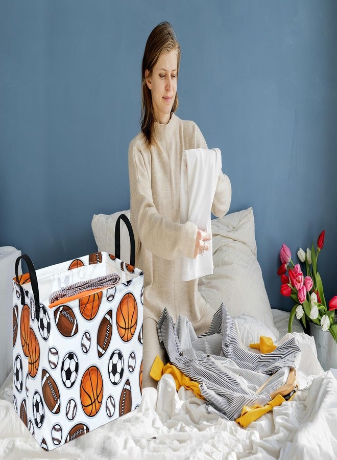 DUYIY Rectangle Gift Storage Basket Home Shelf Storage Basket Organizer Box Clothes Laundry Hamper Nursery Basket Laundry Basket with Handles (Color Balls) - Image 4
