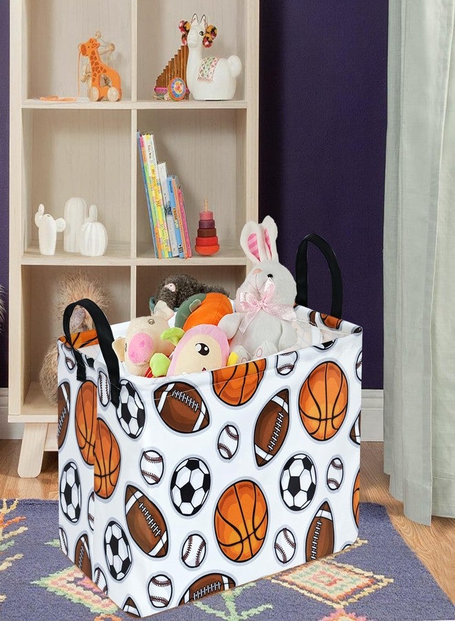 DUYIY Rectangle Gift Storage Basket Home Shelf Storage Basket Organizer Box Clothes Laundry Hamper Nursery Basket Laundry Basket with Handles (Color Balls) - Image 2