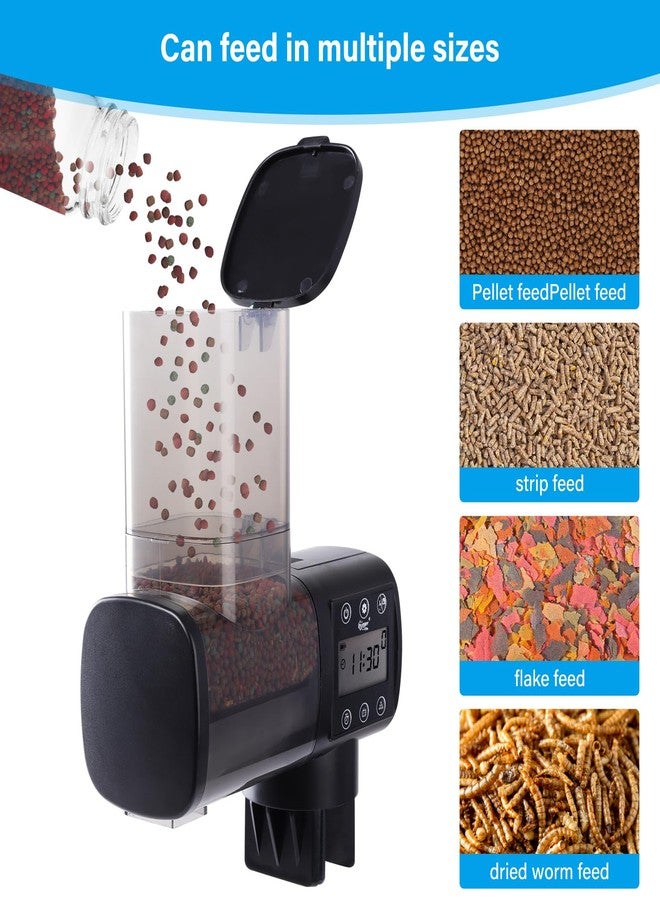 هايغر مغذي أسماك أوتوماتيكي من هيغر لأحواض السمك: موزع طعام أسماك أوتوماتيكي مزود بمؤقت، ونظام تغذية كمي وثابت النقطة، مناسب لأسماك البيتا والسلاحف في الأحواض الصغيرة - مغذي مثالي لأحواض السمك أثناء العطلات، يعمل بثلاث بطاريات AAA. - Image 2