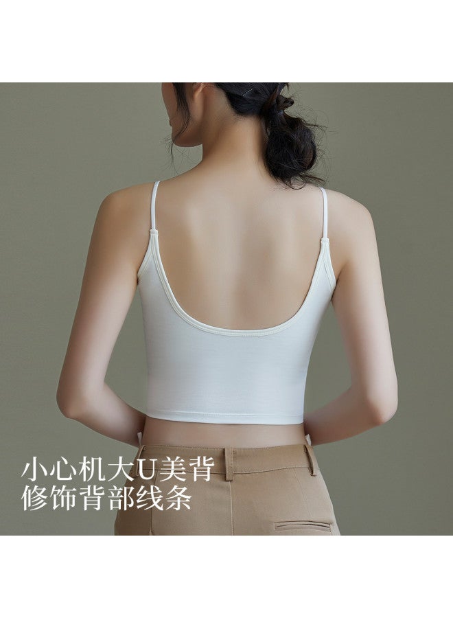 Moonbadi Women'S Padded Camisole Vest Made Of Xinjiang Cotton, High Elasticity, Breathable, Versatile For Outer Wear - Image 5