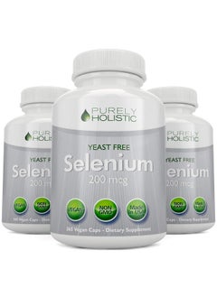 Purely Holistic Selenium 200mcg - 365 Vegan Capsules not Tablets - Pure & Yeast Free L-Selenomethionine for Improved Absorption - Thyroid, Heart, and Immune System Support - Antioxidant Trace Mineral - Made in USA  - Image 3