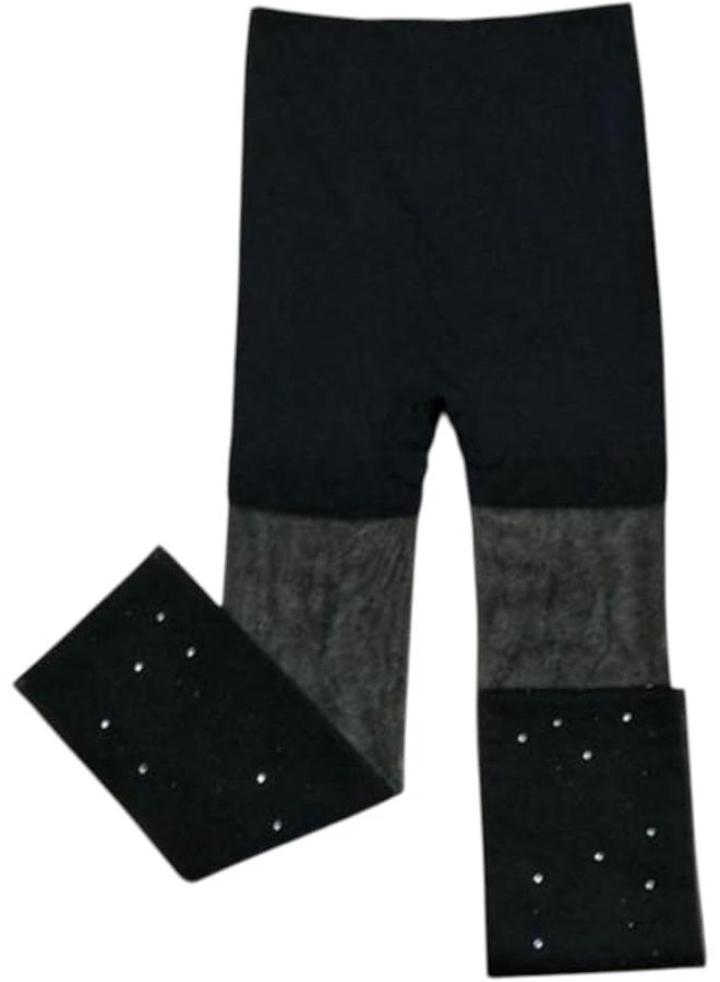 Embroidered Clear Stockings,  Polyamide and Lycra, 15 Denier, Elastic, Fashion Stylish, Rhinestone Embroidery