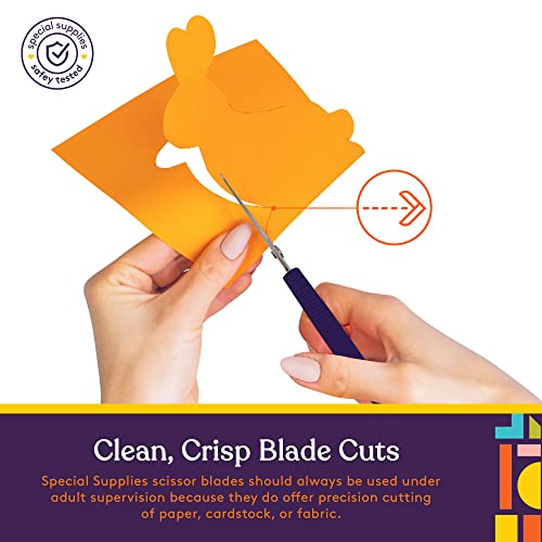 Special Supplies Loop Scissors for Teens and Adults 8 Inches (6-Pack) Colorful Looped, Adaptive Design, Right and Lefty Support, Small, Easy-Open Squeeze Handles, Supports Elderly and Special Needs - Image 2