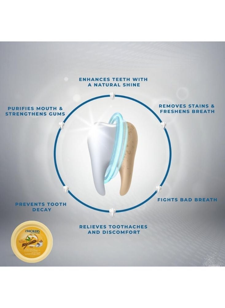 إيفا مسحوق أسنان إيفا للمدخنين بالمسواك – مزيل طبيعي للبقع ومقوٍ للّثة (٤٥ جم) - Image 4