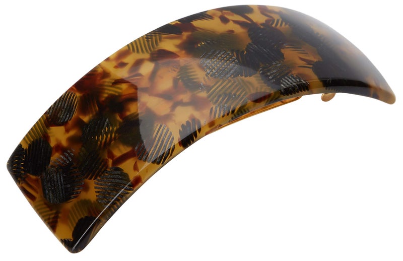 France Luxe Rectangle Volume Barrette, Spot Tortoise - Image 1