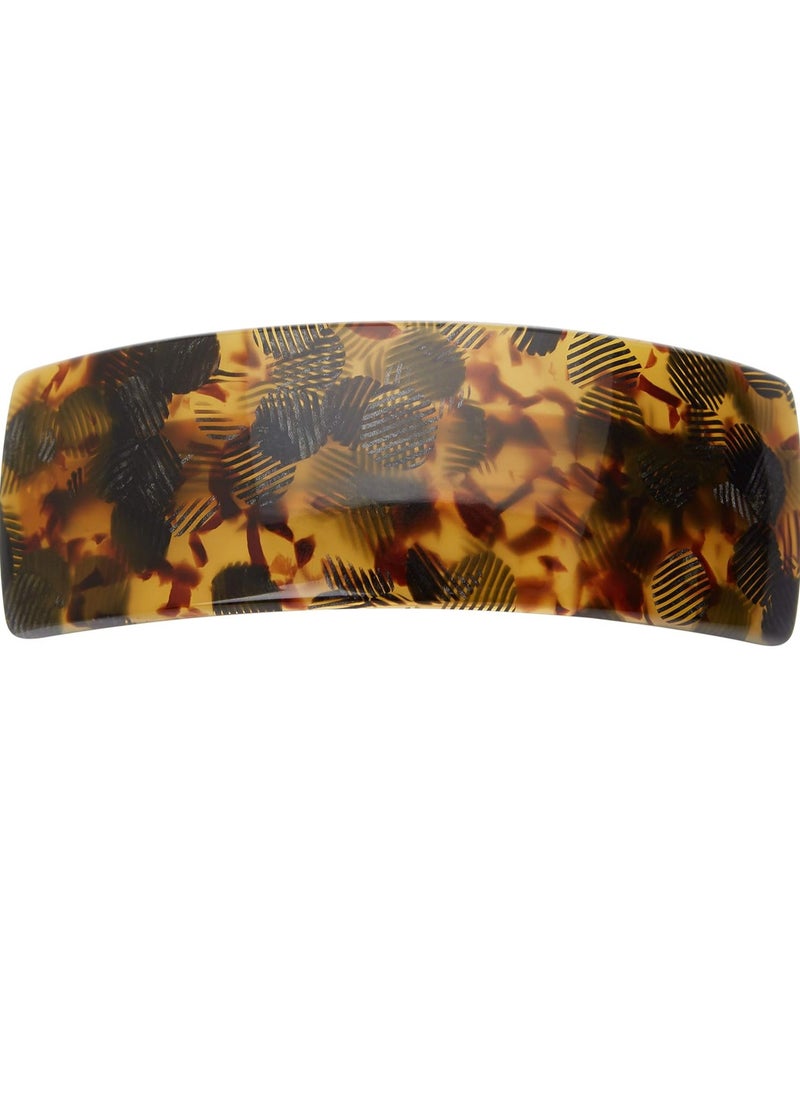 France Luxe France Luxe Rectangle Volume Barrette, Spot Tortoise  - Image 2