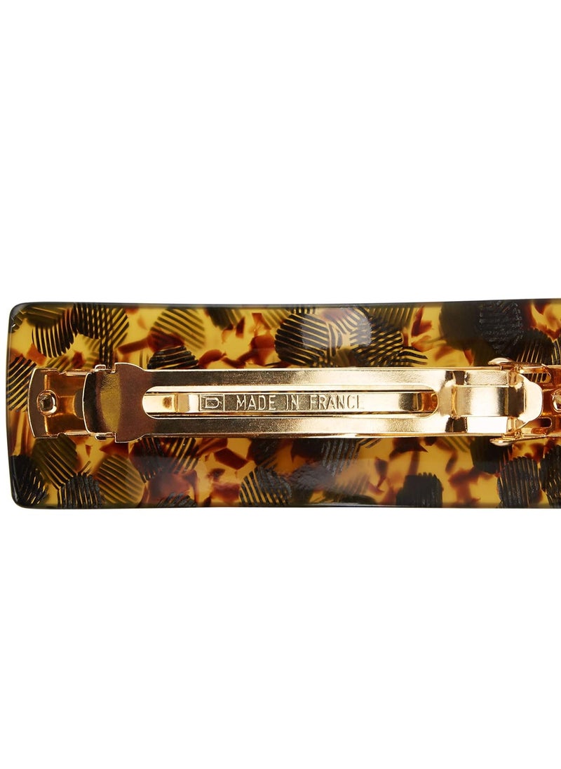 France Luxe France Luxe Rectangle Volume Barrette, Spot Tortoise  - Image 3