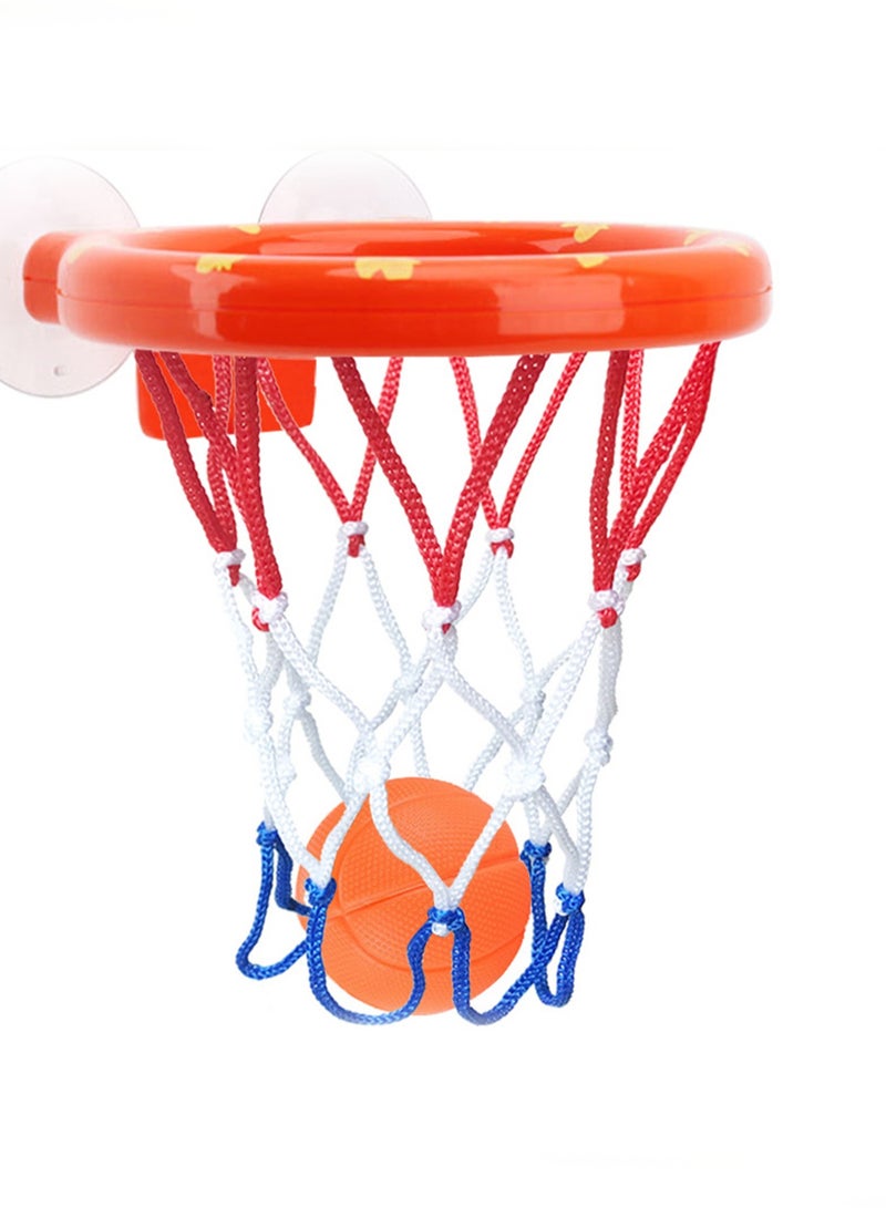 Water Basketball, BChildren's Basketball Stand, Bathroom Toys, Baby Suction Cup Indoor Baby Water Toys, Suction Cup Basketball Hoop And 3 Non-hole Ball Sets  - Image 3