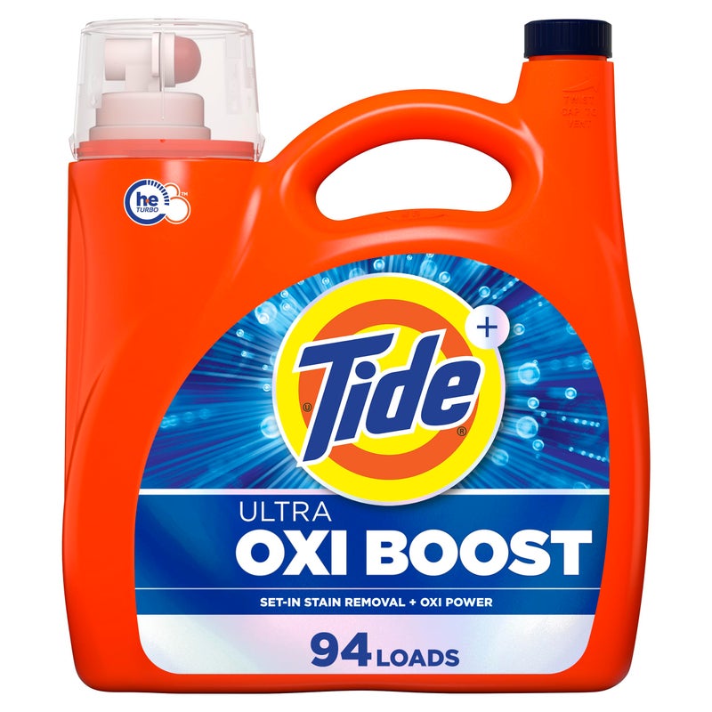 Tide Ultra Oxi Boost Liquid Laundry Detergent, 132 fl oz, 94 Loads, Advanced Stain Remover, Laundry Detergent Liquid with Extra Oxi Power - Image 1
