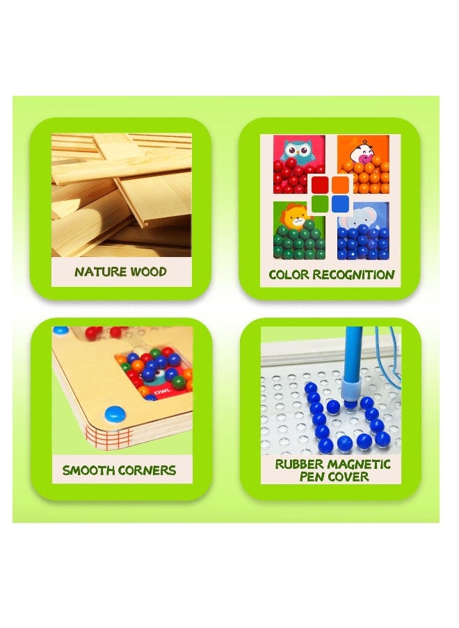 Magnetic Drawing Board, Magnetic Dots Board for Kids, Magnetic Color and Number Maze, Montessori Toys for 3 Year Old - Preschool Learning Activities - Learning & Education Toys for Kid boy Girl  - Image 3