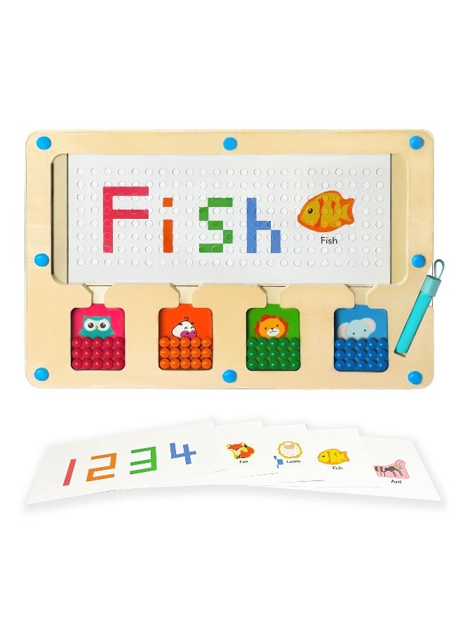 Magnetic Drawing Board, Magnetic Dots Board for Kids, Magnetic Color and Number Maze, Montessori Toys for 3 Year Old - Preschool Learning Activities - Learning & Education Toys for Kid boy Girl  - Image 1