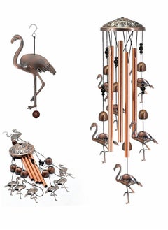 KASTWAVE Wind Chimes for Outside, Bird Windchime Deep Tone with Metal Tubes and Hanging Hook Outdoor Decor for Garden Patio Wind Bell (Bronze)  - Image 1