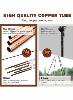KASTWAVE Wind Chimes for Outside, Bird Windchime Deep Tone with Metal Tubes and Hanging Hook Outdoor Decor for Garden Patio Wind Bell (Bronze)  - Image 5