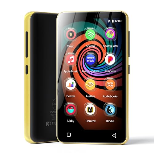 innioasis 160GB MP3 Player with Bluetooth and WiFi, innioasis Music Player with Spotify,Pandora,Amazon Music,4" Touch Screen Android MP4 MP3 Player for Kids with Libby,Audible(Black_Gold) - Image 1