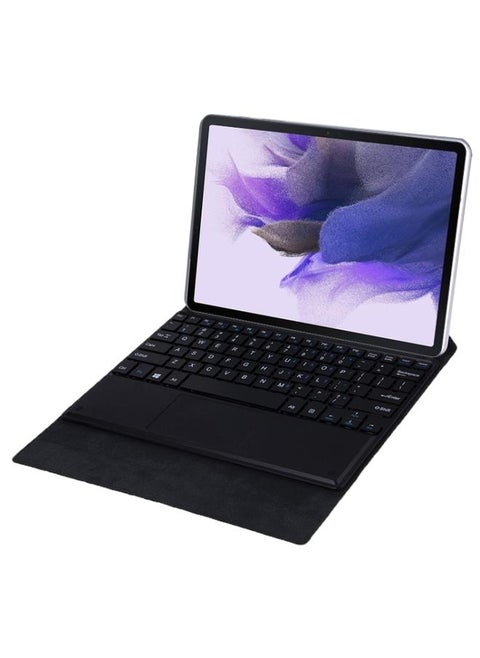 Magnetic Keyboard Matte Texture Leather Tablet Case with Holder 10.1 inch Windows 7 8 10 Tablet PC Black