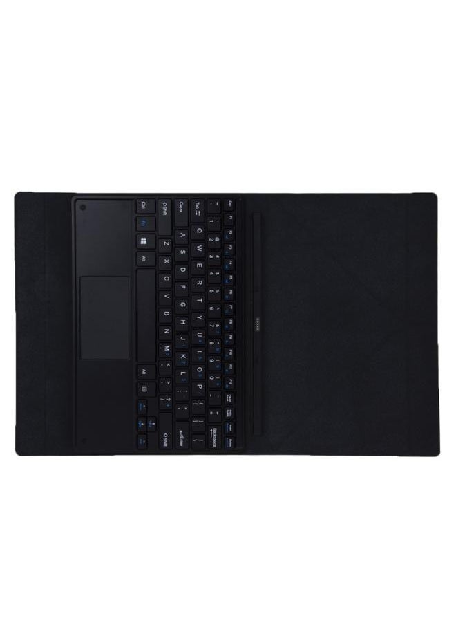 Green Tiger - Magnetic Keyboard Matte Texture Leather Tablet Case with Holder 10.1 inch Windows 7 8 10 Tablet PC Black - Image 1