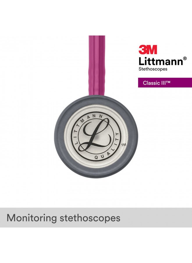 3M Littmann® Classic III Monitoring Stethoscope, Raspberry Tube, Stainless Stem and Headset, 27 inch, 5648 - pzsku/Z3E6ED7EB03EE3BCEC1BDZ/45/_/1731078069/42f8a1d4-6ce5-4ba7-ac2b-cc3b746b7584