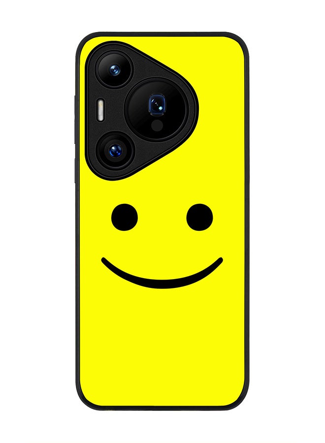 Stylizedd Rugged Black edge case for Huawei Pura 70, Slim fit Soft Case Flexible Rubber Edges Anti Drop TPU Gel Thin Cover -  Blimey Smiley - Image 1