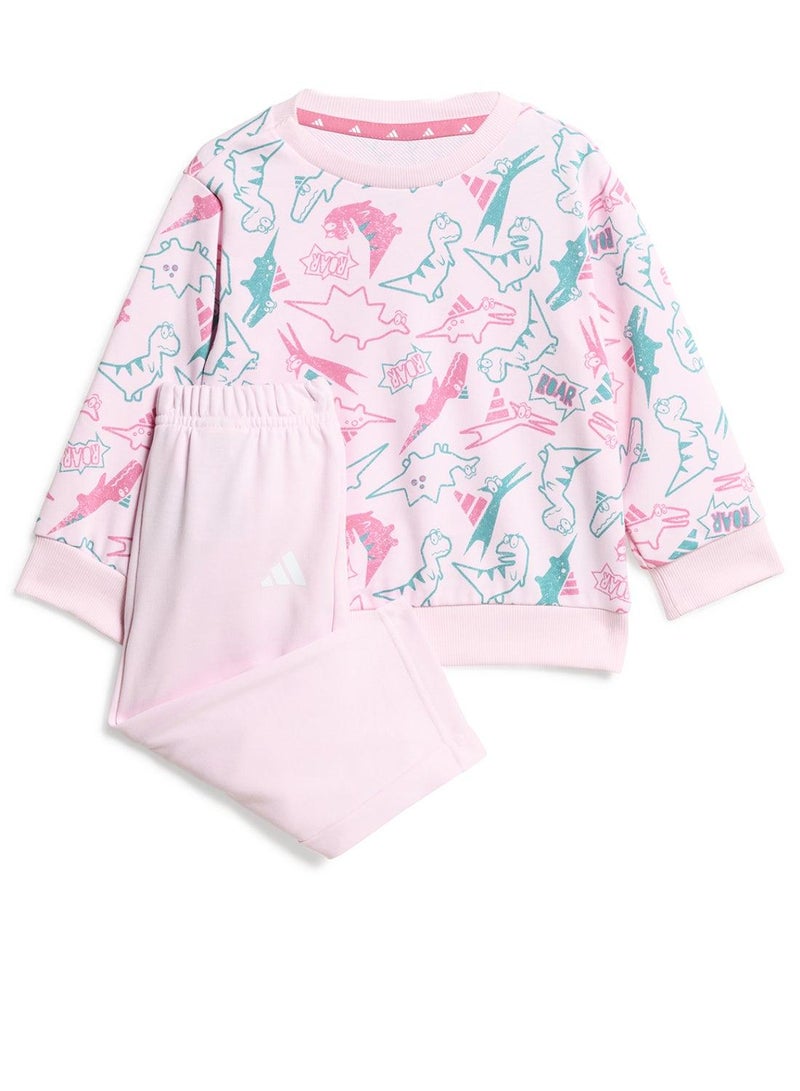 adidas بدلة رياضية وردية للأطفال - Image 1