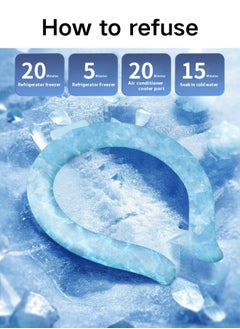 UChic Neck Cooling Tube, Body Cooler, Reusable Ice Cooler Ring Wearable Body Cooling Products, Neck Coolers for Hot Weather, Summer  - Image 3