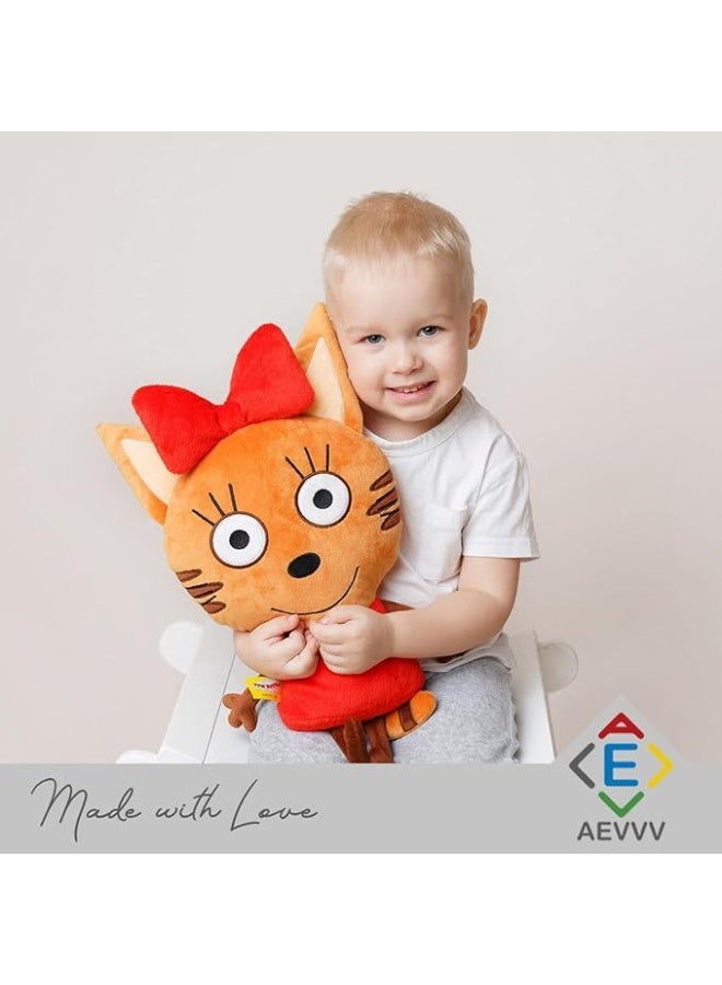 عام طفل القطط الإلكترونية لعبة من الكارتون كاراميلكا ثلاث دمى القط أفخم دمى لطيف لينة - Image 3