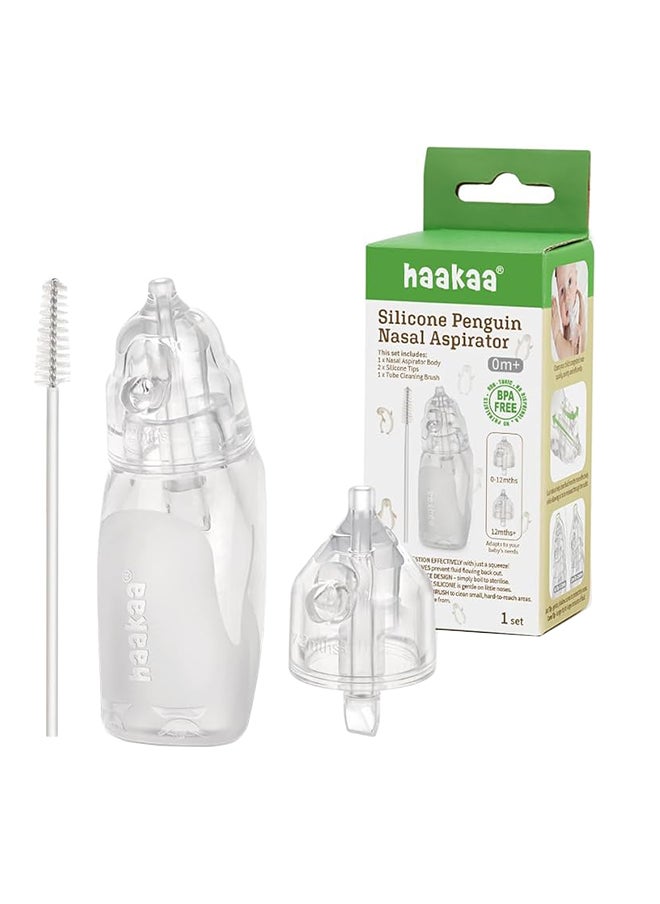haakaa - Baby Nasal Silicone Aspirator, 0M+, Penguin - Image 1