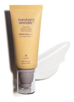 haruharu Wonder Black Rice Moisture Airyfit Sunscreen SPF50+ PA++++ – 50ml Korean Face Sunscreen – Lightweight, Hydrating & Non-Greasy Sunblock for All Skin Types – WonderRice UV Protection for Sensitive Skin  - Image 1