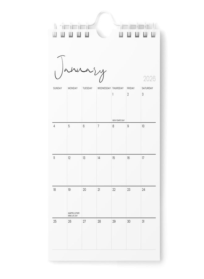 Karto Small Wall Calendar 2026 - Vertical 6x9 inch January 2026 to June 2027 - Small, Versatile, and Easy Planning with the Aesthetic Desk Monthly Calendar - Cursive - Image 1