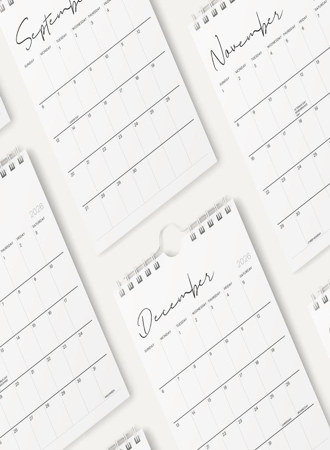 Karto Small Wall Calendar 2026 - Vertical 6x9 inch January 2026 to June 2027 - Small, Versatile, and Easy Planning with the Aesthetic Desk Monthly Calendar - Cursive - Image 4