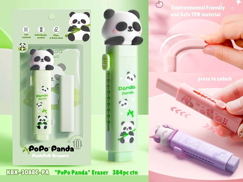 DEOXY Eraser for Kids – Panda Cutter Shaped Eraser Set for Kids, Stationary Set, Rubber, Kawaii Erasers, Fancy Birthday Return Gift – Pack of 2 (Panda) - Image 5
