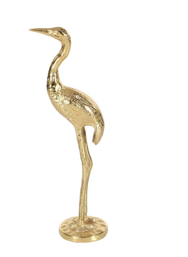 ديكو 79 مجموعة ديكو 79 من تمثال طائر الفلامنجو المعدني المصنوع من الألومنيوم لديكور المنزل، طقم من تمثالين مميزين، ارتفاع 15 بوصة، لون ذهبي - Image 4