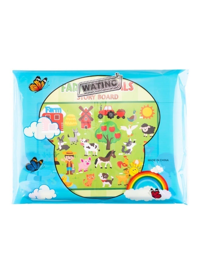 40Pcs Farm Animals Felt Story Board Set,Preschool Farmhouse Themed Early Learning Storytelling Flannel Board,Barnyard Domestic Livestock Interactive Play Kit,Thicker Felt Board - Image 5