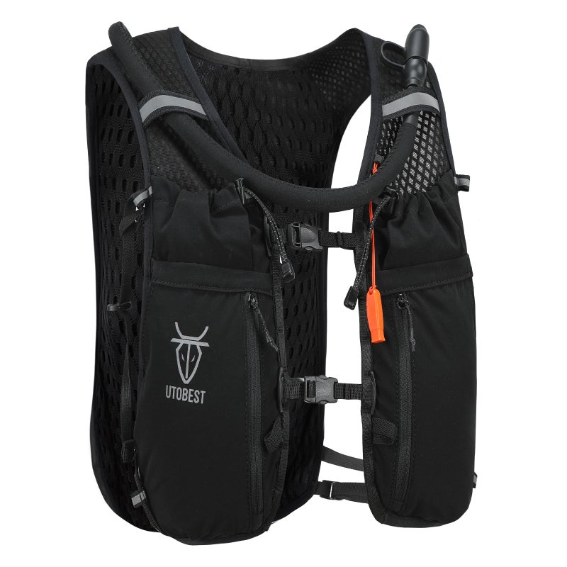 UTOBEST 10L Running Hydration Vest Lightweight Trail Running Vest for Women Men Adjustable Marathon Backpack for Running Black with 2L Bladder SM - Image 2