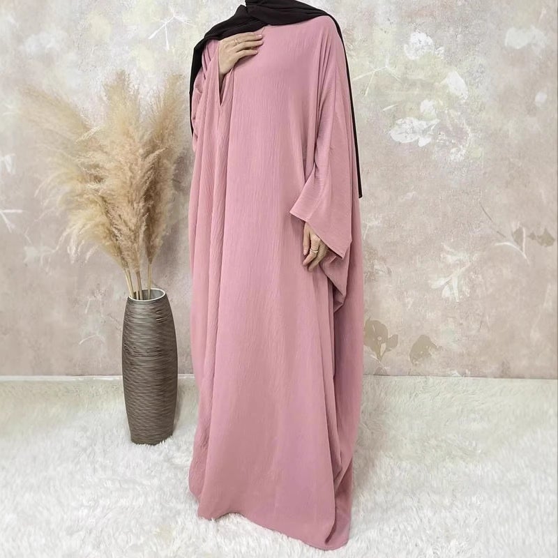 فستان كاجوال بأكمام جرسية واسعة - Image 4
