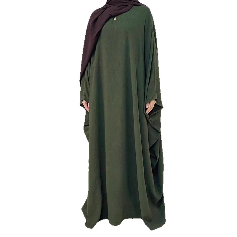 فستان كاجوال بأكمام جرسية واسعة - Image 5