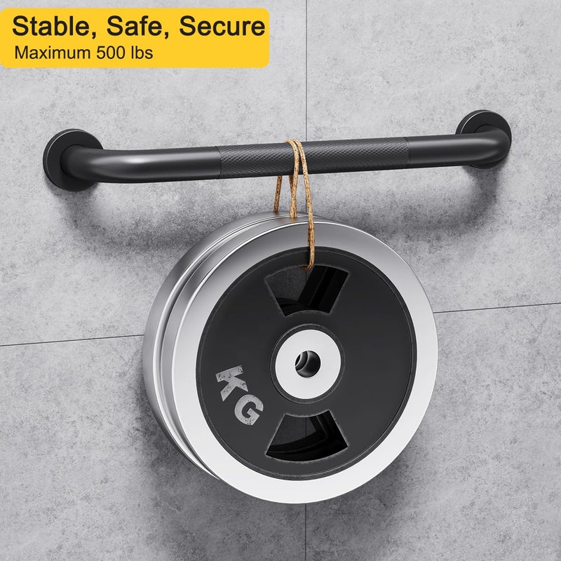 FANHAO 2 Pack Shower Grab Bar, 16 Inch Stainless Steel Bathroom Grab Bar with Anti-Slip Knurled Grip, Shower Handle Bath Handle, Safety Bars for Shower Chair Bench, Senior, Elderly, Handicap - Image 3