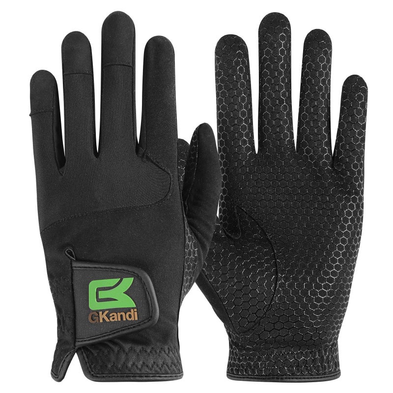 GKandi Golf Gloves Men All Weather Anti-Slip Value 2 Pack, Men's Golf Gloves Rain Grip Flexible Durable Left Hand Right, Fit Size Small Medium ML Large XL (Large, Worn on Left Hand) - Image 1