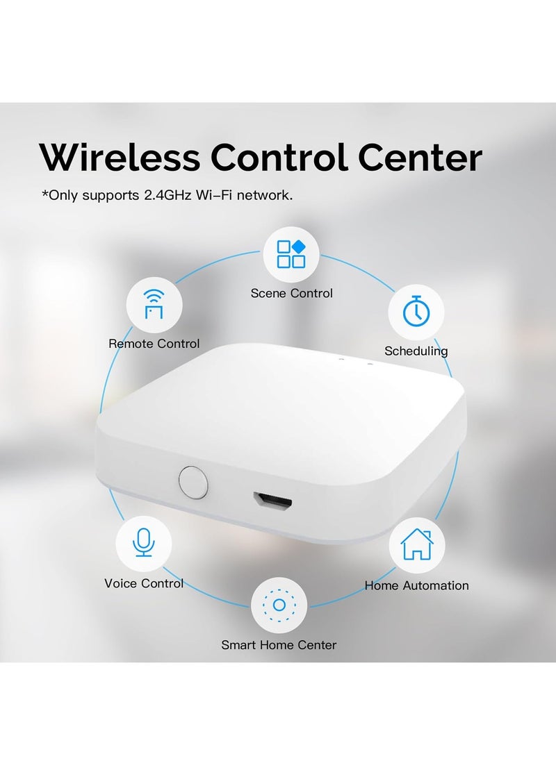 MOES - Tuya Smart WiFi USB Gateway, Low Energy 5.0 Bluetooth+ZigBee 3.0 Wireless Hub, Smart Life APP Control Smart Home Wireless Bridge Control Compatible with Alexa Google Home - Image 1