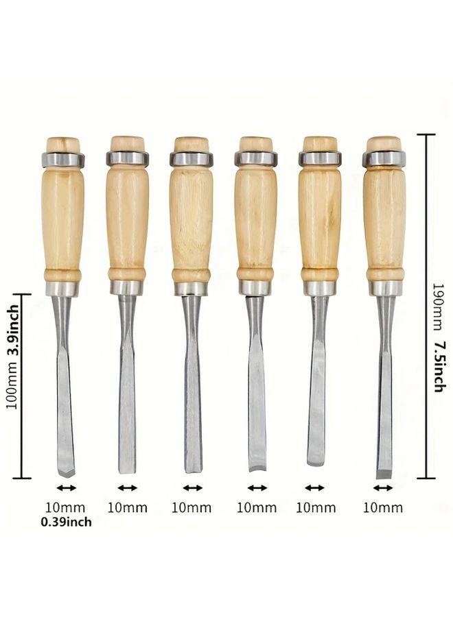 Professional Wood Carving Tools Set 12 Sharp Woodworking Kit With Black Carrying Case - Image 5