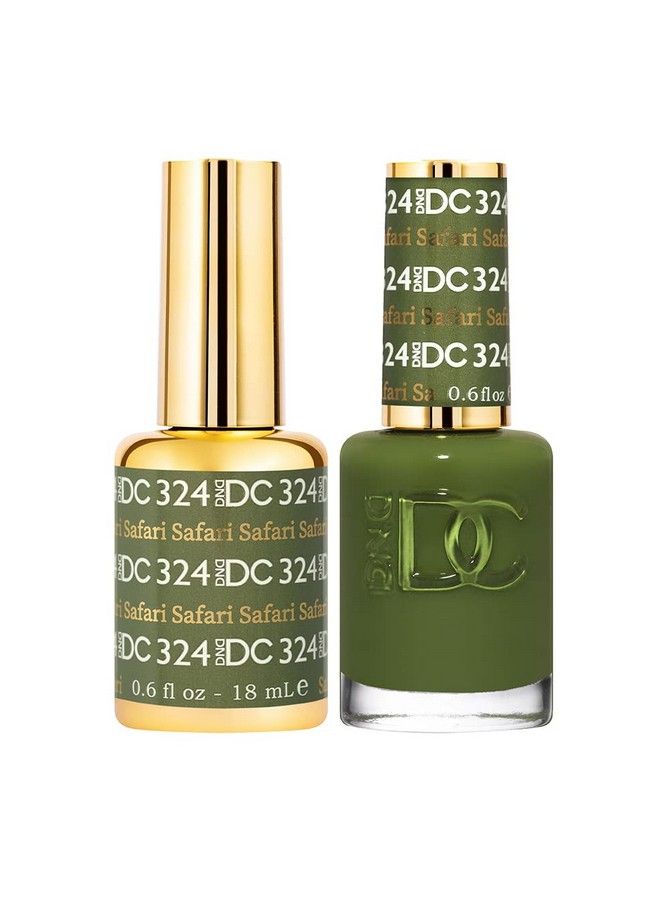 DAISY DND طقم طلاء أظافر جل Dnd Dc 1 كل من طلاء الأظافر الجل الأخضر وطلاء الأظافر الأخضر 324 سفاري 0.5 أونصة سائلة - Image 1