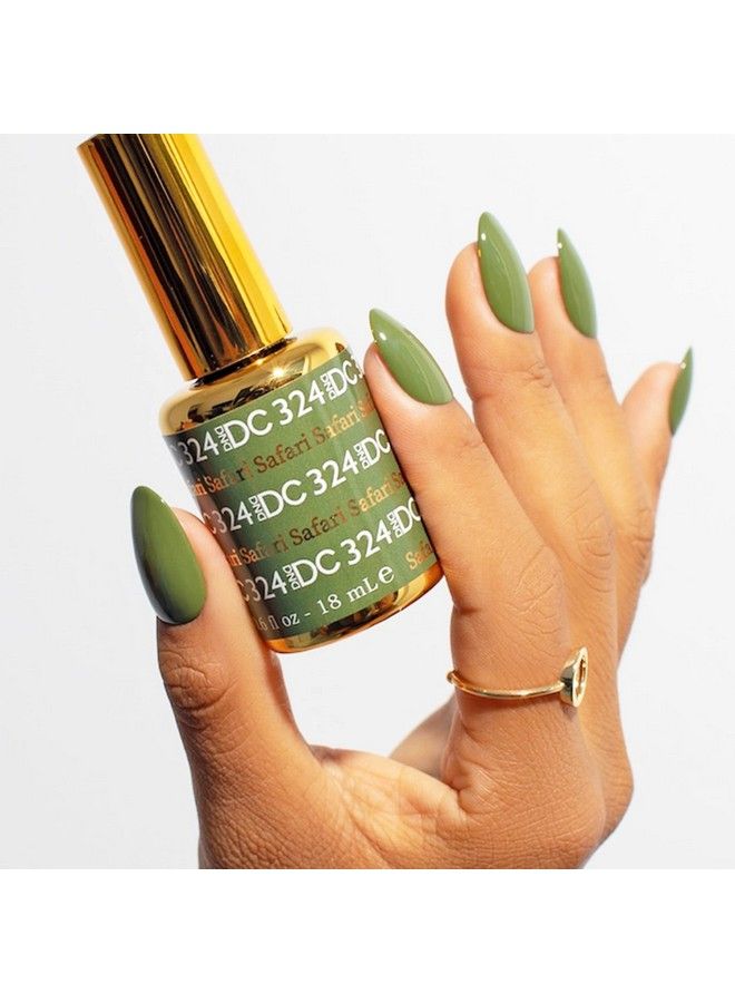 DAISY DND طقم طلاء أظافر جل Dnd Dc 1 كل من طلاء الأظافر الجل الأخضر وطلاء الأظافر الأخضر 324 سفاري 0.5 أونصة سائلة - Image 3